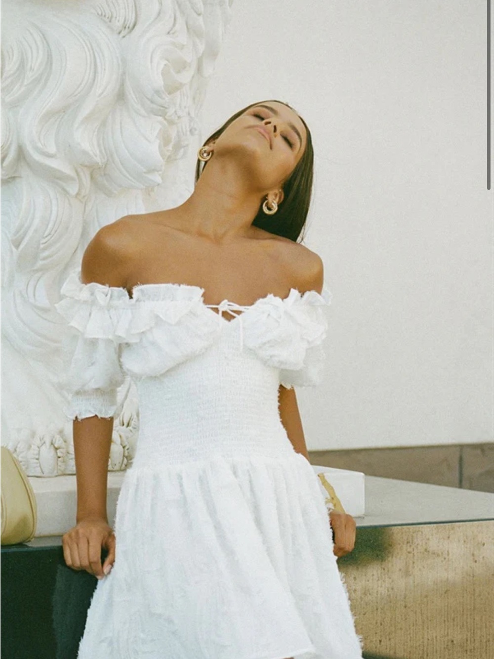 SABO Velvette Shirred Dress